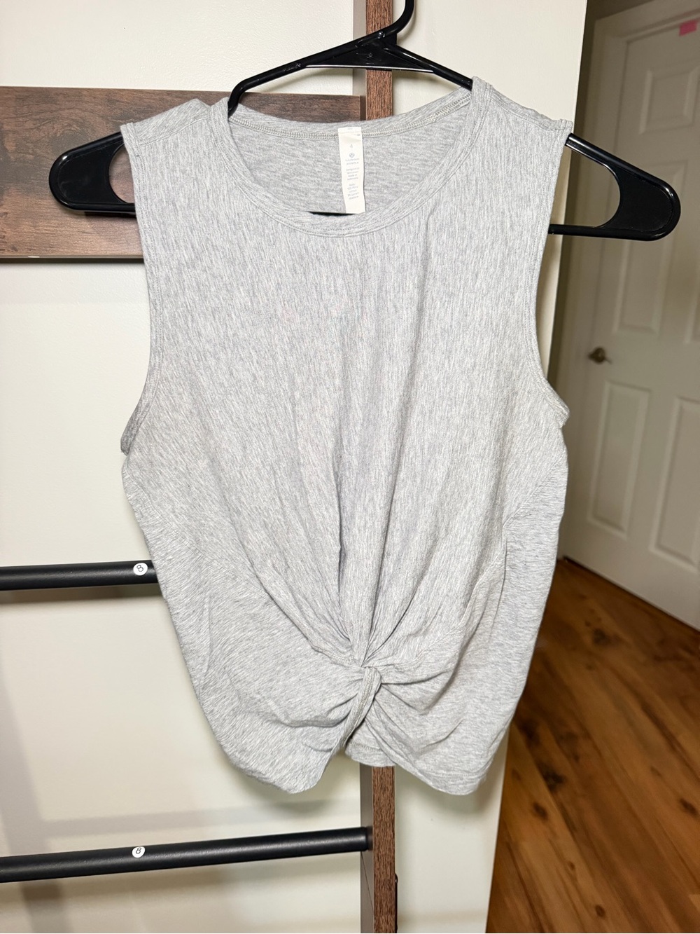 lululemon athletica Light Gray Twist-Front Tank